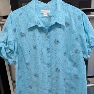 Sag Harbor Women's Blue Floral Top